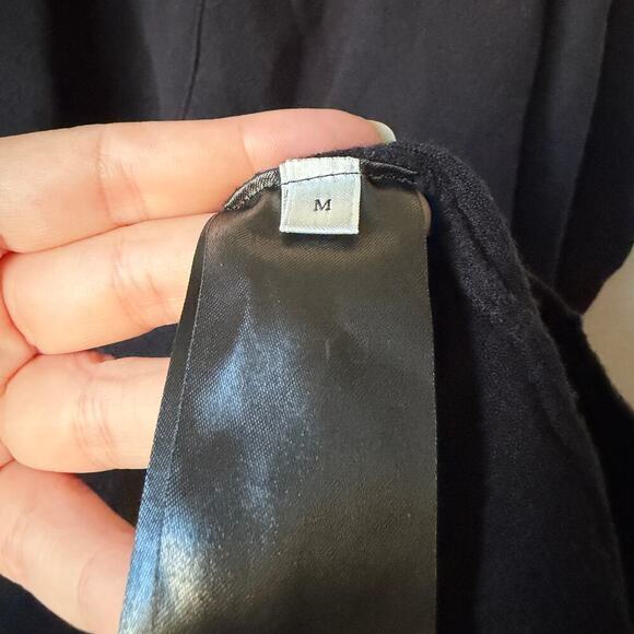 GESTUZ Black Zip Front Knit Mini Sweater Dress Size M - Picture 6 of 6